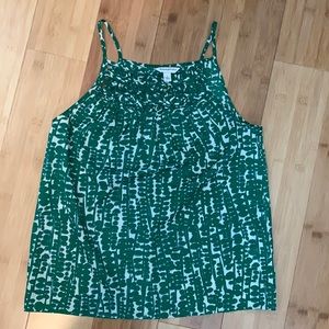 Silk green top banana republic